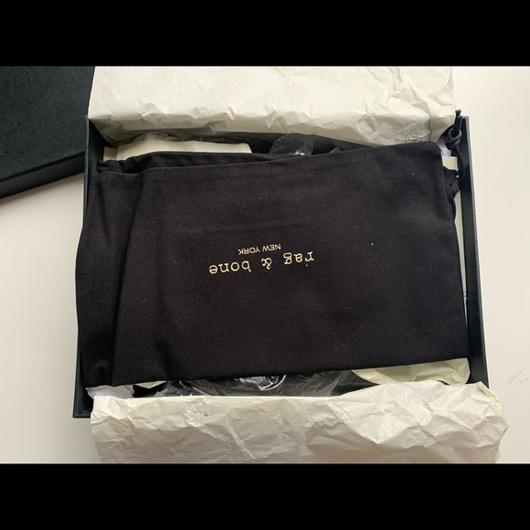 NIB Auth rag & bone black suede leather Margot booties boots 11 - Picture 6 of 10